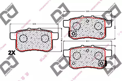 Комплект тормозных колодок DJ PARTS BP1772